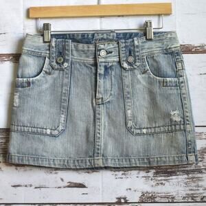 AMERICAN EAGLE  Women's  100% Cotton Mini Jean Skirt  Size 2